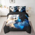 thumbnail image 2 of Manfei White Black Wolf Bedding Comforter Set 7pcs for Teens, Mystic Galaxy Cloud King Bedding Sets, Magic Animal Theme Reversible Bed Sheets, Ultra Soft Bedroom Decor, 2 of 7