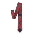 thumbnail image 3 of Corbata Tommy Hilfiger Royal Stuart para niño, tartán, color rojo, poliéster, 3 of 5
