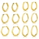 thumbnail image 1 of Aros pequeños JeenMata 6 Pares Chapados en Oro Amarillo Huggie para Mujer, 1 of 5