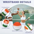 thumbnail image 4 of Uxcell Sweat Band Set Sports Terry Cloth Headband Wristband Set 7"x2" Moisture Wicking Sweat Absorbing Head Band Orange/White/Green, 4 of 6