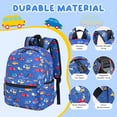 thumbnail image 3 of Cshidworld Toddler Backpack for Boys Girls 2-4, Preschool Backpack Mini Backpack For School & Travel, Child Backpacks, Kindergarten Elementary Toddler bag, Kids Backpack, 11" H, Dark Blue Cars, 3 of 7