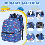 Cshidworld Toddler Backpack for Boys Girls 2-4, Preschool Backpack Mini Backpack For School & Travel, Child Backpacks, Kindergarten Elementary Toddler bag, Kids Backpack, 11 H, Dark Blue Cars