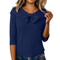 thumbnail image 1 of Breezora Women's Loose Knit Sweater With Hood And Exposed Shoulder For Spring Autumn Fashion Tops XXXXL Size Navy, 1 of 4