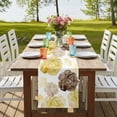 thumbnail image 4 of Table Runners 70 Inches Long Dress Scarves, Yellow Ombre Spring Floral Farmhouse Coffee/Dining/Kitchen Table Decor, Holiday Table Runner, Summer Botanical Flowers 13x70 Inch, 4 of 9