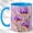 Blue, variant on Purple Tulip Coffee Mug, Iridescent Floral Mug, Ceramic 11 oz