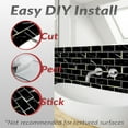 thumbnail image 4 of Dcor WOW 41006  Peel & Stick Backsplash, (8) 12x12-inch Sheet Covers 8 Sq Ft, Black Marble Subway Back Splash Tile Gold Accent, 4 of 7