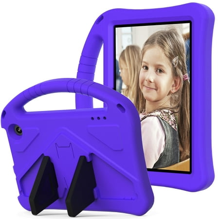 Decase for Kindle Fire 7" 2022 Tablet Case for Kids - Durable Lightweight EVA Shockproof Protective Handle Stand Kids Friendly Cover for Kindle Fire 7" 2022 Released 12th, Purple