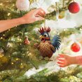 Gardenne Vibrant Christmas Tree Decoration Festive Rooster Hanging
