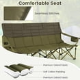 thumbnail image 4 of 3 Person Camping Chair for Adults, Low Outdoor Folding  Couch Chair w/Cup Holders & Thick Padding, Heavy-Duty Lawn Chair for Beach Picnic Travel, Supports 900 LBS (3-Person Seat), 4 of 6