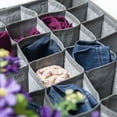 thumbnail image 5 of Eagle Socks Underwear Drawer Organizer Divider, 30 Cell Collapsible Cabinet Closet Organizer Storage Boxes for Clothes, Socks, Lingerie, Underwear, Ties (Gray), 5 of 10