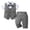 Grey, variant on Boys Short Suit Set 3 Pieces Kids Formal Gentleman Outfit Shirt Vest Shorts Bow Tie Toddler Boy Summer Clothes