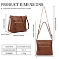 thumbnail image 3 of GAEKEAO Crossbody for Women Vegan Leather Casual Satchel Bag Shoulder Purse with Zipper Pockets and Adjustable Strap, 3 of 6