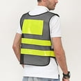thumbnail image 4 of BXINGOHAI Yellow Reflective High Visibility Construction Class Work Vest for Men,Woman,Hi Vis Vest Mesh and Silver Strip Dark Gray,Free Size, 4 of 7