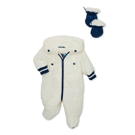 

Urban Republic Baby Boy Quilted Pram with Faux Fur Lining Sizes 3M-9M