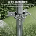 thumbnail image 4 of Heavy Duty Antenna Mast Clamp Down Guy Wire Ring with 100ft Wires & Ground Anchors Mounting, 3-Way Guying, Fits Masts up to 2-1/4 inches,Stainless Steel, 4 of 4