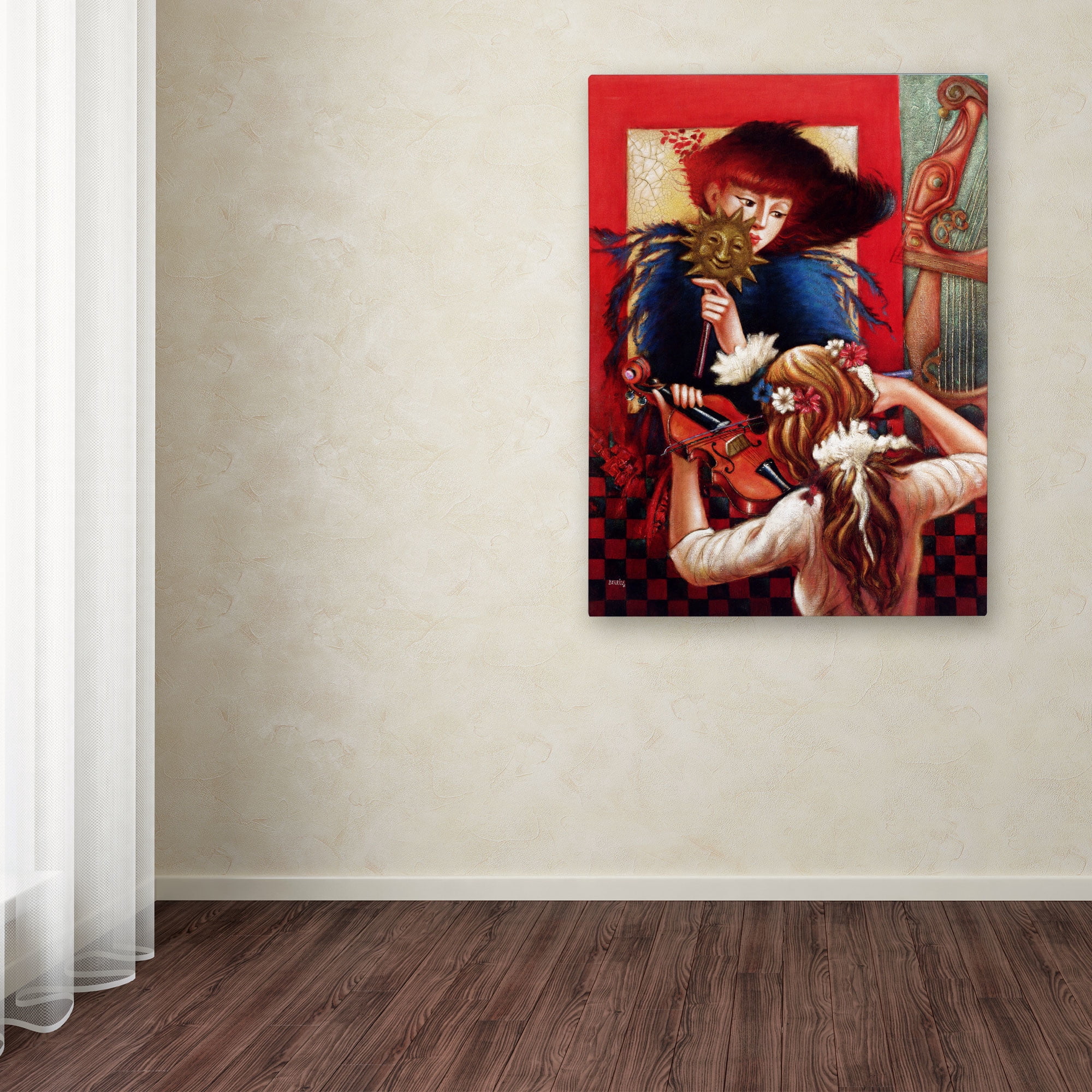 Edgar Barrios 'Window Music' Canvas Wall Art 35 x 47 Inches