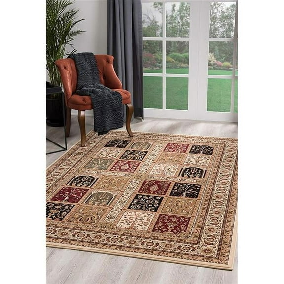 HomeRoots 395429 2 x 12 ft. Cream Traditional Decorative Runner Rug