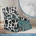 thumbnail image 3 of Whosucclay Teal Leopard Cow Print Recliner Covers 4 Pieces Stretch Recliner Chair Covers with Elastic Band Recliner Sofa Slipcovers Washable Furniture Protector for Living Room, 3 of 8
