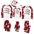 thumbnail image 1 of RXMEKW Pyjama à Carreaux de Noël Imprimé à Manches Longues pour Bébé et Famille Assortis, Rouge 12 m, 1 of 7