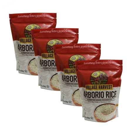 (4 Pack) Village Harvest Superfino Arborio Rice For Risotto, 16 (Best Rice For Paella)