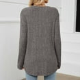 thumbnail image 6 of Usmixi Winter Sweater for Women Knitted Pullover Tops for Women Loose Casual Round Neck Thin Lightweight Sweater Tunic Casual Solid Sweater Fall Long Sleeve Tops 2023, 6 of 7