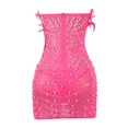 thumbnail image 4 of Women Sexy Feather Studded Pearl Bodycon Skirt Nightclub Dress Lined Midi Dress Dresses for Women Casual Misses Dresses Sporty Dress for Women Dress Casual Women Womens Plain Dress Mature Womens, 4 of 4