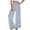 Light Blue, variant on kaondbfi Dress Pants Women Petite High Waisted Wide Leg Summer Beach Vacation Women's Pants Casual Trousers