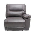 thumbnail image 3 of Titan Furnishings 132" Modern Faux Leather Sectional in Dark Brown, 3 of 5