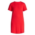 thumbnail image 6 of Time and Tru Women's Cotton T-Shirt Dress with Short Sleeves, Sizes XS-XXXL, 6 of 6