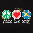 thumbnail image 3 of CafePress - Peace Love Teach Women's Dark T Shirt - Women's Traditional Fit Dark T-Shirt, 3 of 4