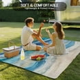 thumbnail image 5 of Fsddascl Blue Coastal Outdoor Rug for Patio/Deck/Porch, Non-Slip Large Area Rug 4 x 6 Ft, Summer Beach Nautical Abstract Art Indoor Outdoor Rugs Washable Area Rugs, Reversible Camping Rug Carpet, 5 of 5