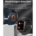 thumbnail image 4 of F100 Smart Watch Touch Screen Heart Rate Blood Oxygen Monitoring Sports Bracelet Smartwatch Brown Leather, 4 of 5