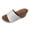 White, variant on Black Womens Casual Summer Round Head Comfy Slippers Beach Casual Slipsole Shoes Comfortable Durable