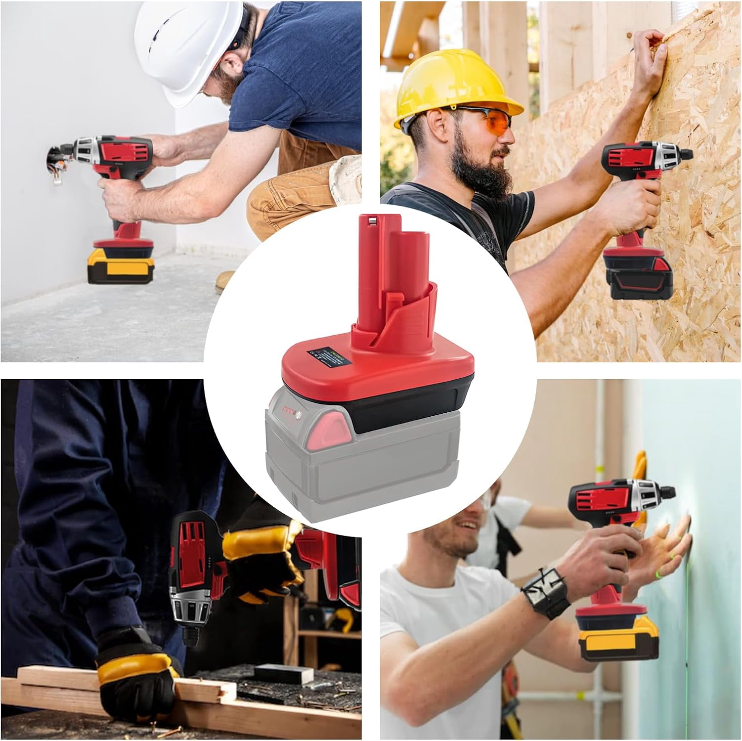Adapter for De*Walt 20V to M12 12V Converter, for Mil*wau*kee M18 18V Li-on Battery Convert to for Mil*wau*kee M12 12V Battery Power Tools