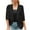 Black, variant on NaWent Women's Lace Cardigan Open Front 3/4 Sleeve Sheer Elegant Casual Blazer Jacket Navy XL
