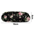 thumbnail image 2 of Glasses Case Hard Shell Eyeglass Case for Women Fabrics Floral Retro Spectacle Case Box Portable Eyeglass Cases,black, 2 of 5