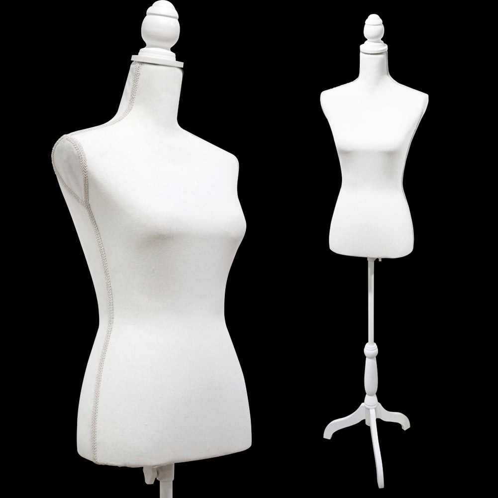 SET Female Mannequin Forms WHITE BLACK Stand Body Torso Display Dress Shirt 