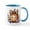 White/Blue Inside, variant on CafePress - Halloween Pumpkin Leopard Print - 11 oz Ceramic Mug - Novelty Coffee Tea Cup