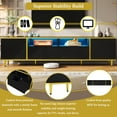 thumbnail image 5 of 70.9'' Modern TV Stand for up to 80 Inch TVs, Entertainment Center with LED Lights, 2 Cabinets & 2 Drawers, Black, 5 of 9