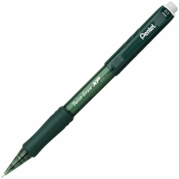 Pentel Twist-erase Qe415 Automatic Pencil - 0.5 Mm Lead Size - Green Barrel - 1 Each (QE415D)