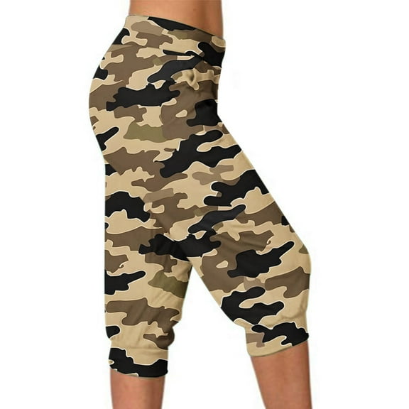 Sentmoon Pocket Sweatpants Women Regular Fit Pants for Women Casual High Waist Camouflage Womens Fashion Multicolor L