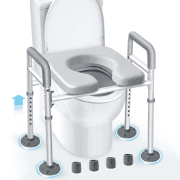 Toilet Seat Risers for Seniors Elongated, Raised Toilet Seat with