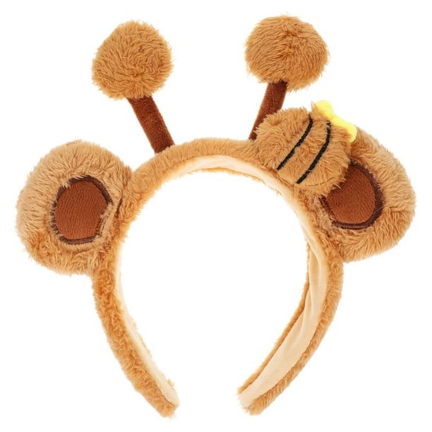 KAKOWELY Bonita diadema de peluche con forma de abejorro para fiestas infantiles, cómoda banda para el pelo con dibujos animados para cumpleaños, bodas y decoraciones navideñas.