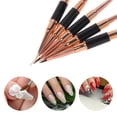 thumbnail image 3 of Unique Bargains 1 Set Double-Ended Nail Art Brushes Kit for Nail Design Black, 3 of 6