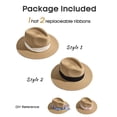 thumbnail image 2 of Sombrero de playa de paja FURTALK para mujer y hombre, 2 of 8