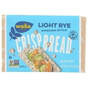 Wasa Light Rye Crispbread, 9.5 oz, Rye Crackers, Non-GMO Ingredients, Good Source of Fiber