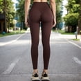 thumbnail image 5 of High Waist Ribbed Seamless Leggings with Sculpting Fit - Small, Brown, 5 of 6