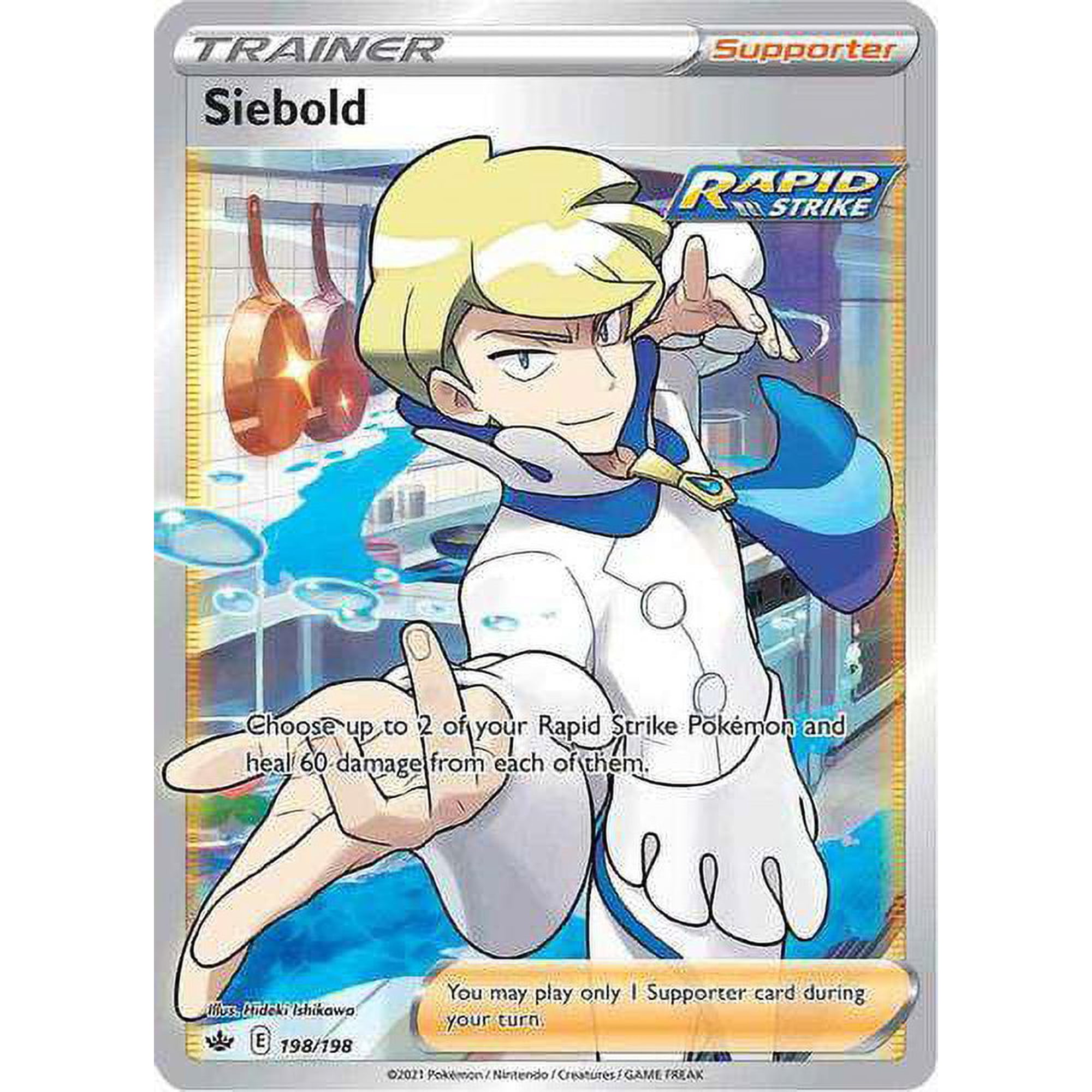 Pokemon Sword & Shield Chilling Reign Ultra Rare Siebold #198