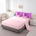 thumbnail image 5 of Castle Fairy Black Cute Anime Girl Full Size Bedding Sets 7 Pieces,Dreamy Princess Print Full Size Bed in a Bag,Purple Pink,Grey Reversible, 5 of 7