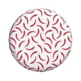thumbnail image 4 of Spare Tire Cover, Chili Pepper Red Print Wheel Cover Tire Covers For Trailers Car Truck Camper Universal Tire Covering Fits Diameter14"-17", 4 of 4